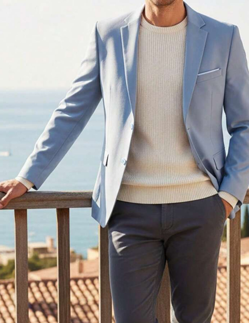 Sacou Shein, albastru