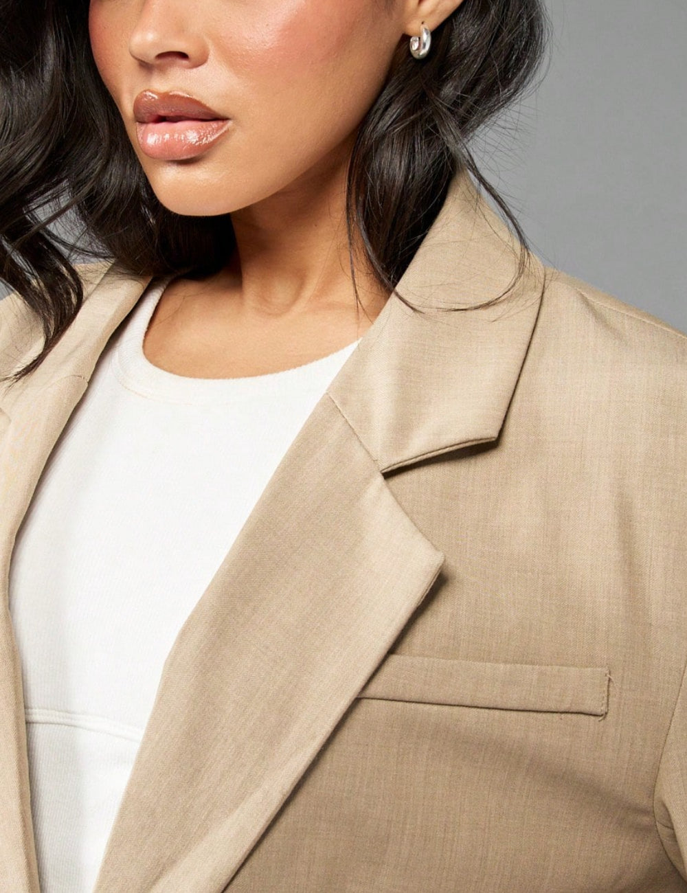 Shein Missguided barna blézer