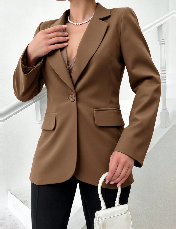 Shein blézer, barna