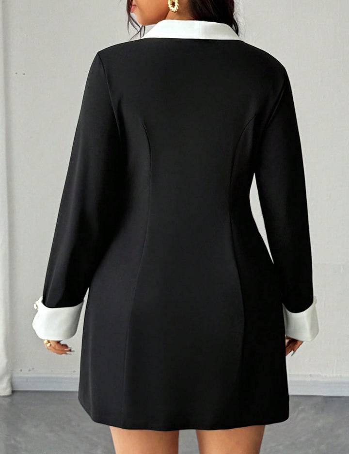 Shein Curve+ zakó, fekete