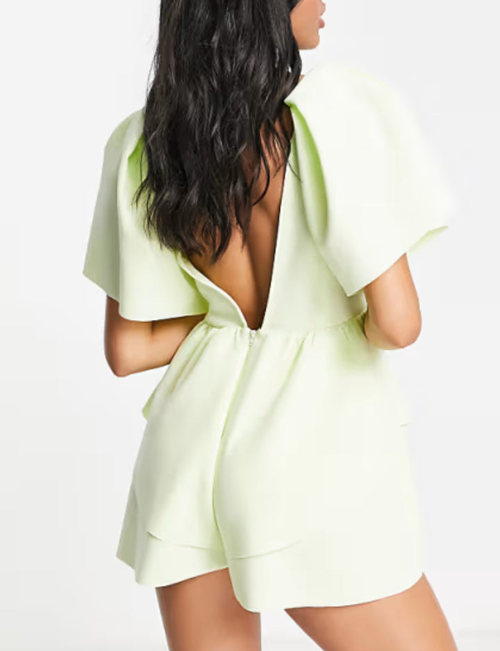Salopetă scurtă ASOS, verde