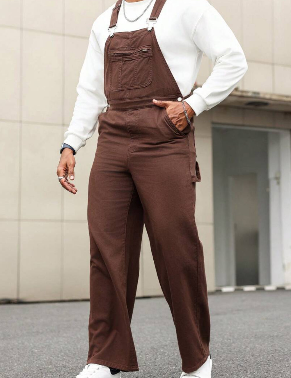 Shein MANFINITY, barna farmer overál