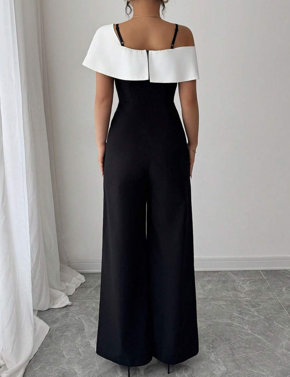 Shein hosszú, fekete jumpsuit