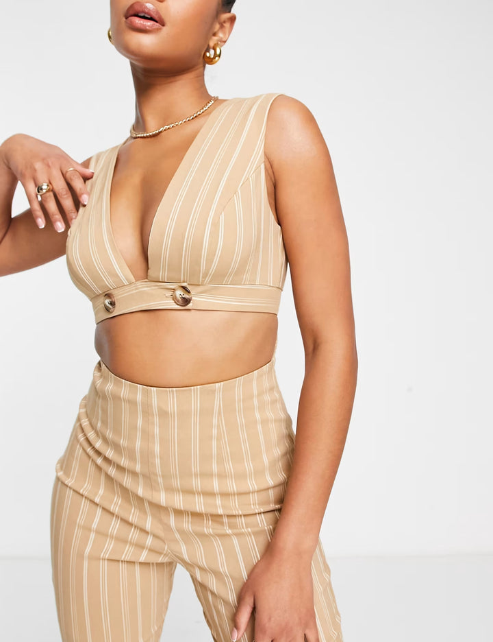 Salopetă lungă ASOS, bej