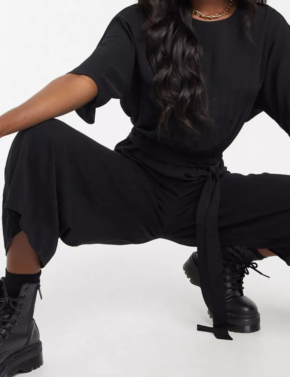 Salopetă lungă ASOS, negru