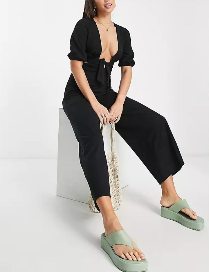 Salopetă lungă ASOS, negru