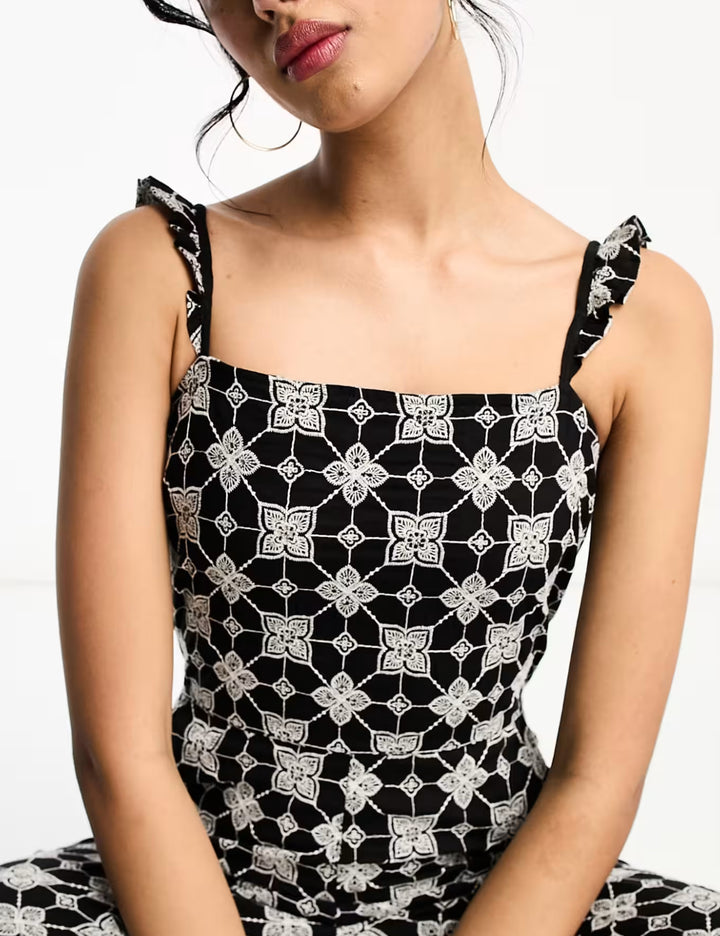 Salopeta lunga NEVER FULLY DRESSED, negru