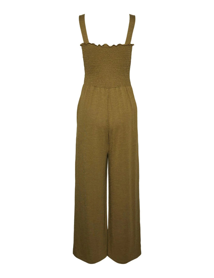 Pieces hosszú overál, khaki