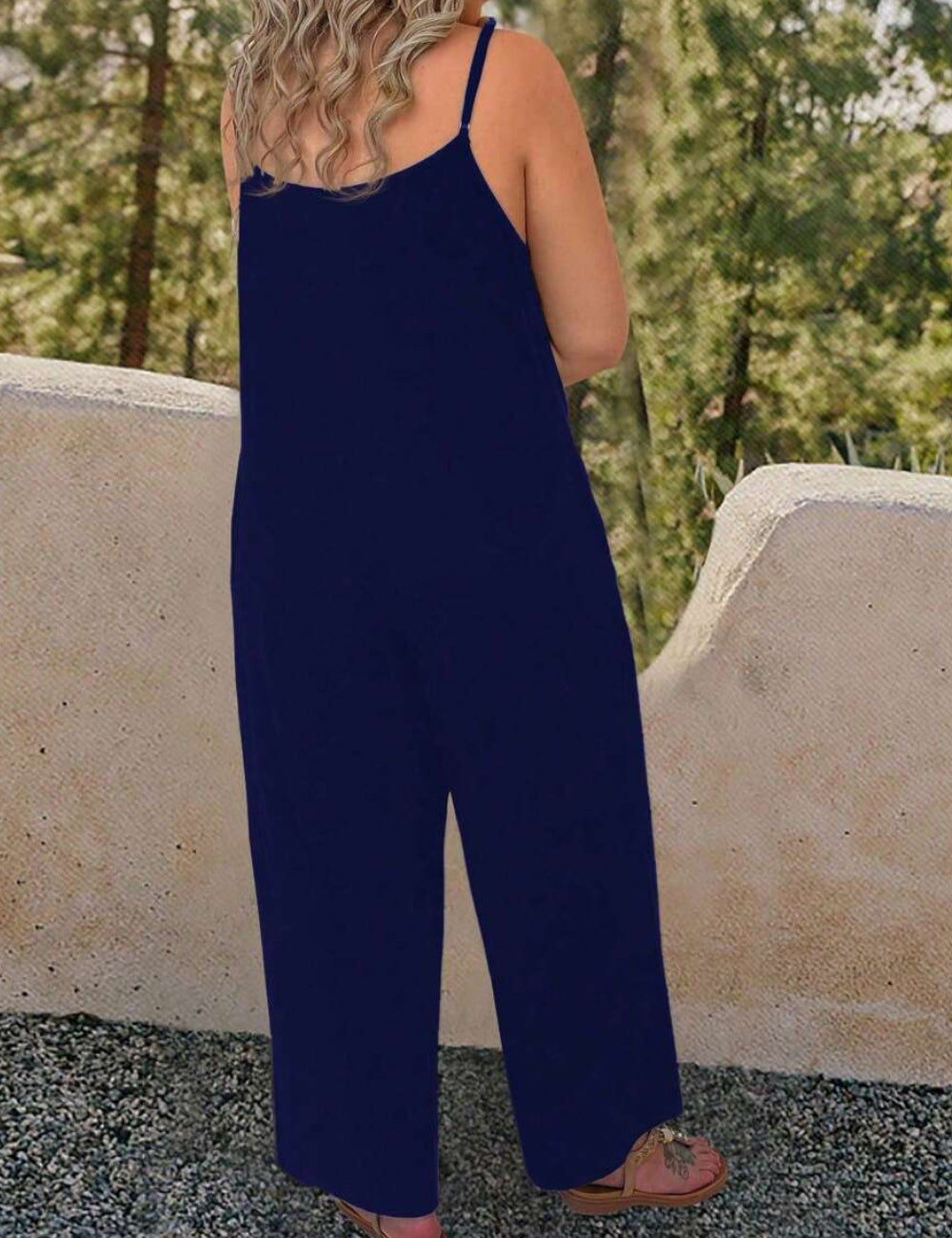 Shein Curve+ hosszú overall, kék