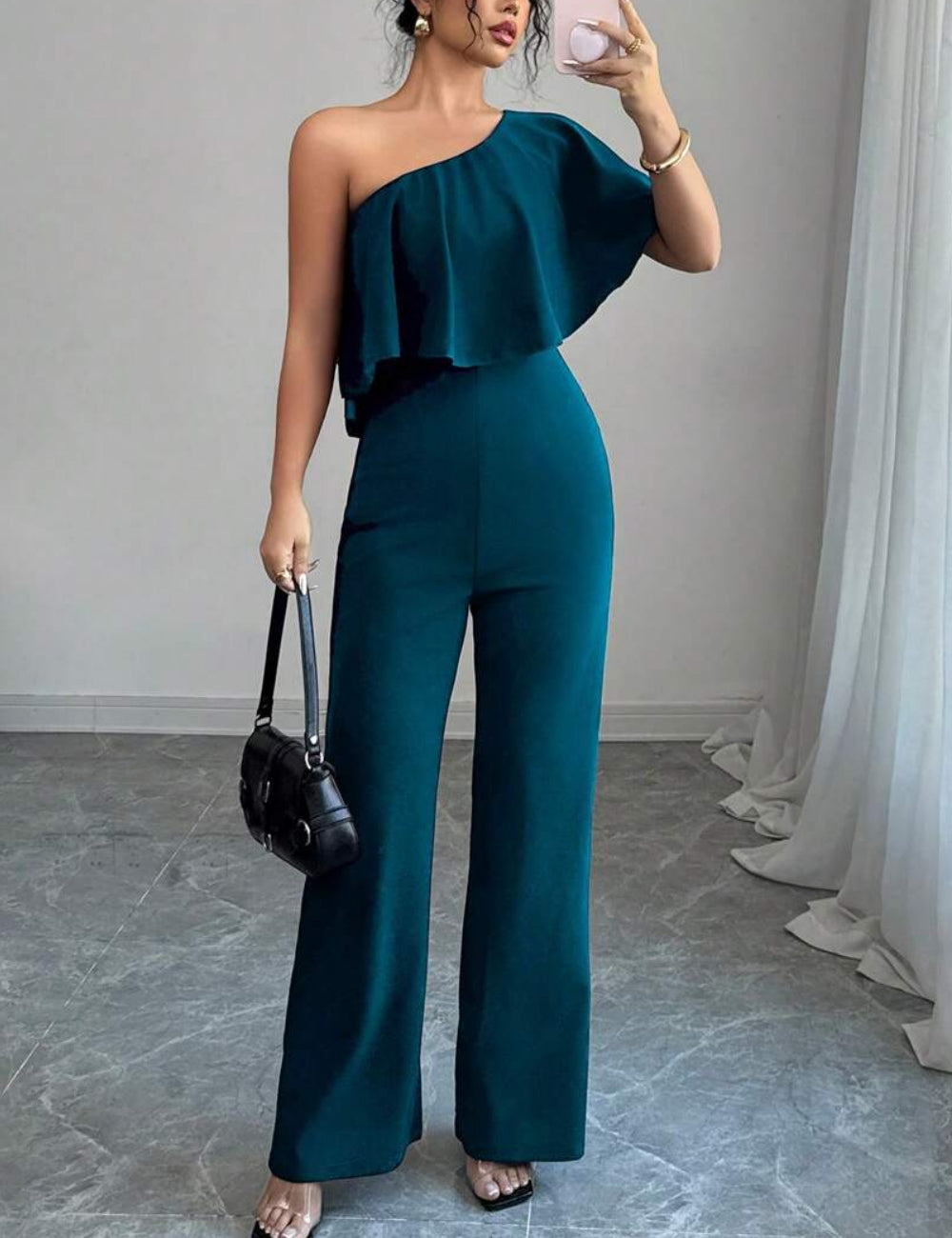 Shein hosszú jumpsuit, kék