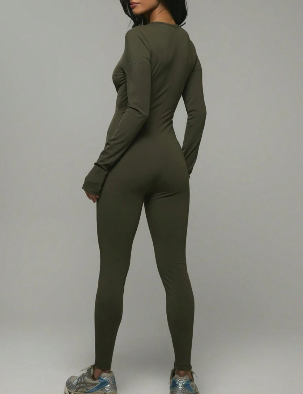 Shein hosszú kezeslábas, khaki