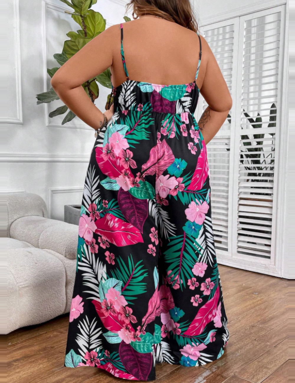 Shein Curve+ hosszú overall, többszínű