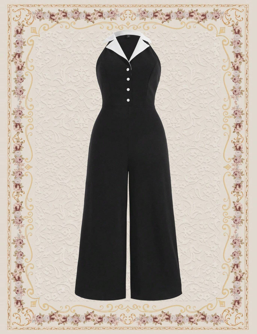 Shein Curve+ hosszú overall, fekete