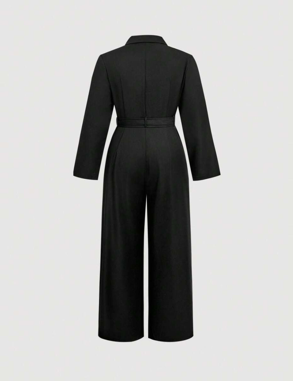 Shein Curve+ hosszú overall, fekete