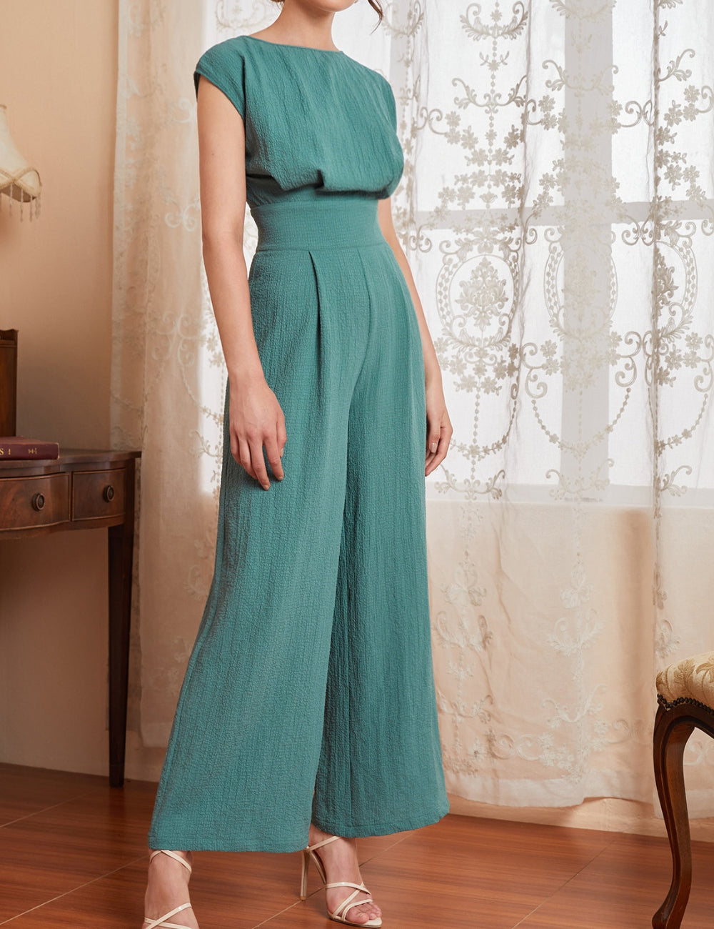 Shein hosszú overall, türkiz