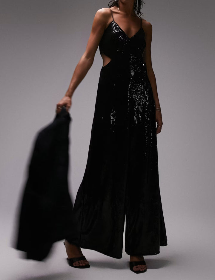 Salopetă lungă Topshop, negru