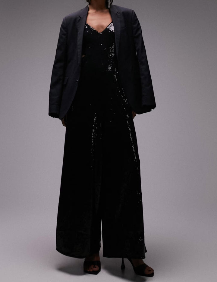 Salopetă lungă Topshop, negru