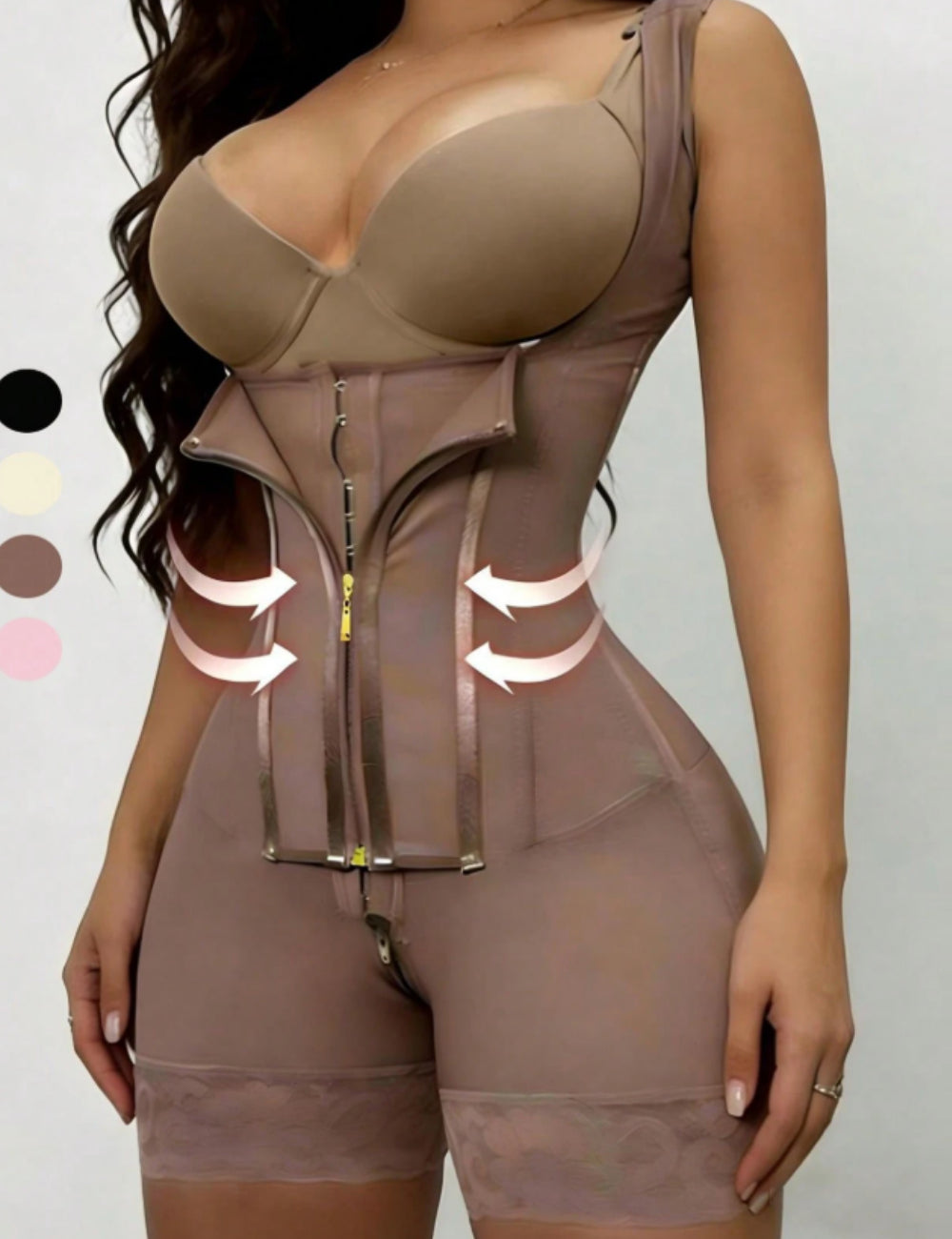 Salopetă modelatoare SHEIN, bej