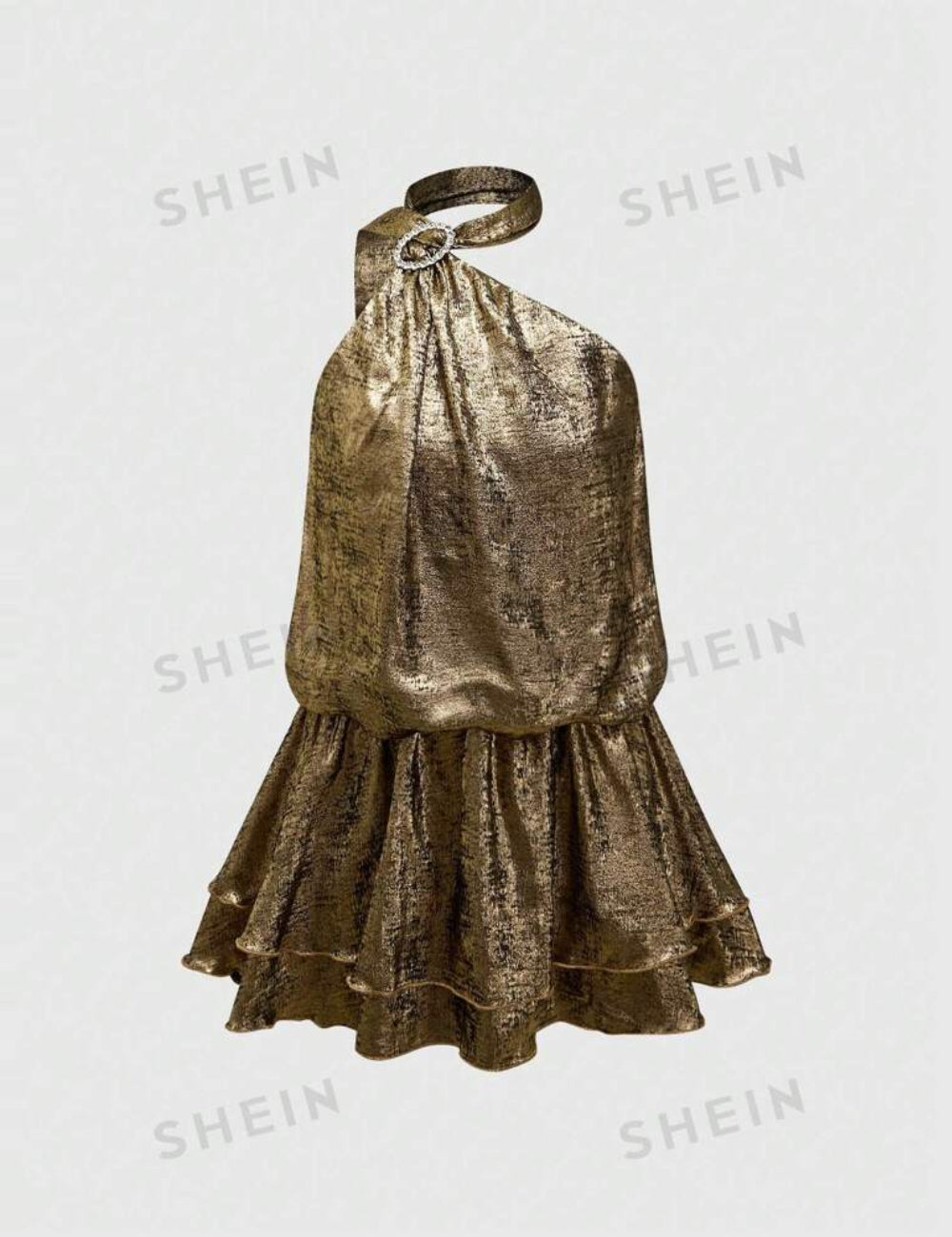 Shein Romwe rövid overall, arany