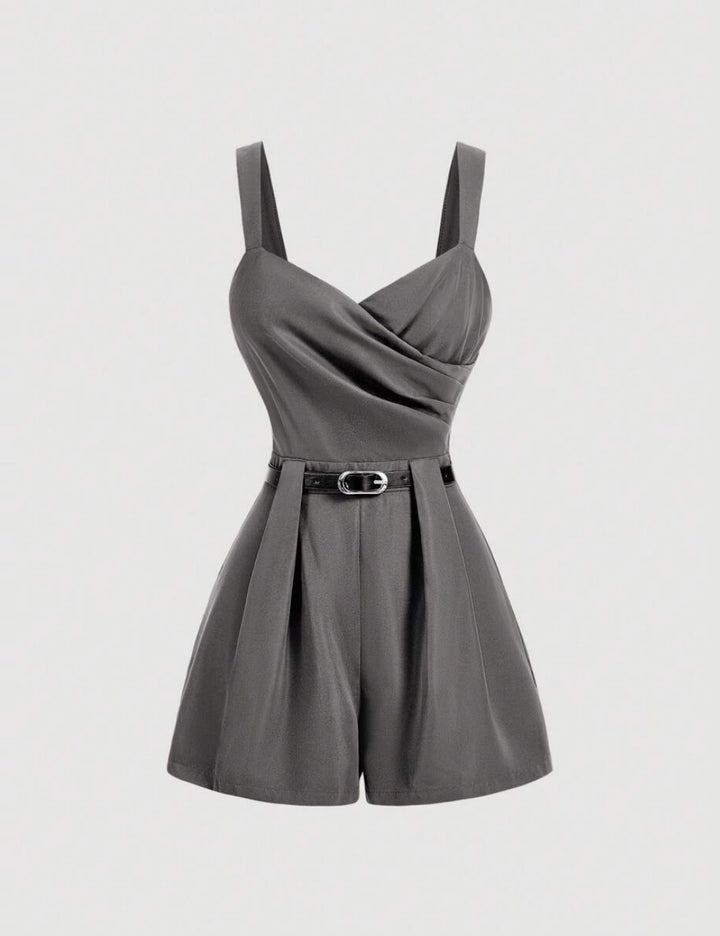 Shein MOD rövid playsuit, szürke