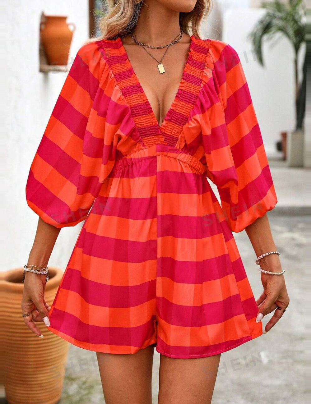 Shein playsuit, mixed colours