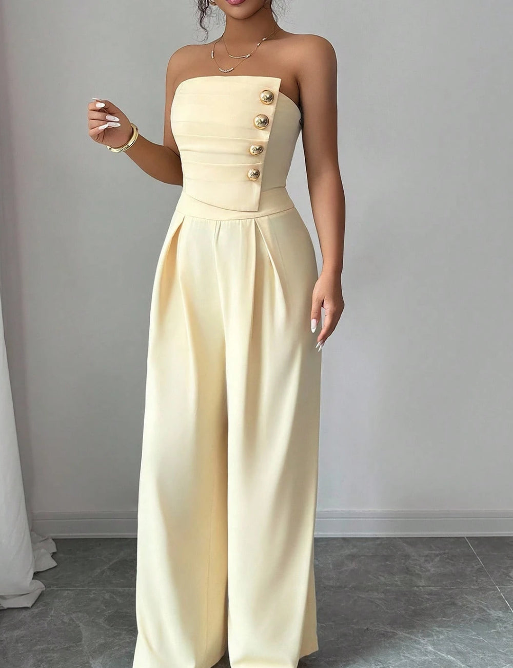Shein jumpsuit, sárga