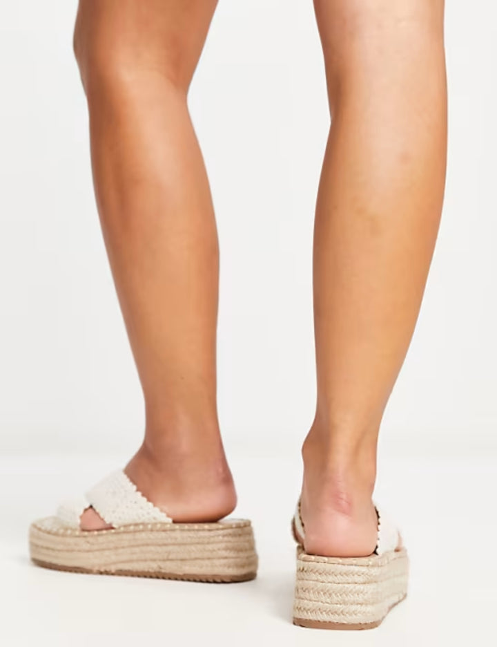 Sandale cu platformă ASOS, bej