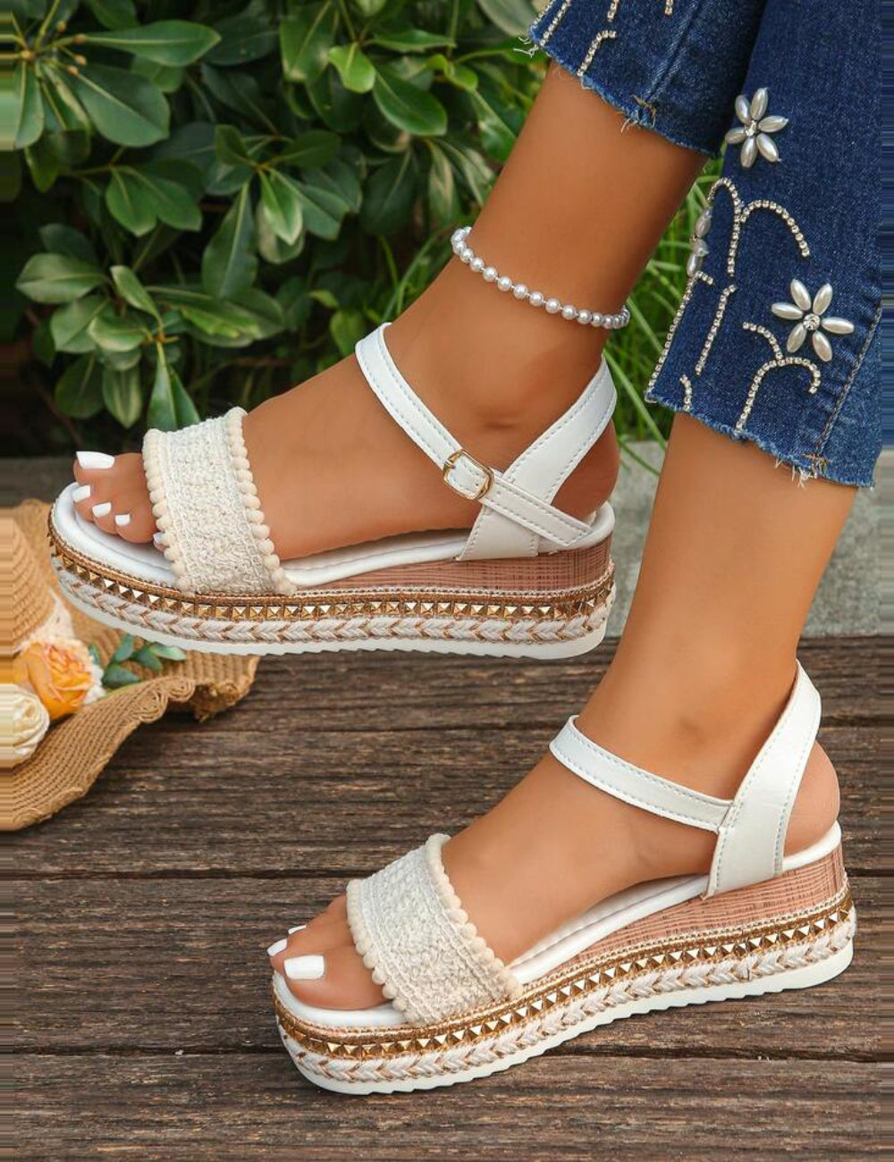 Shein platform szandál, színkeverék