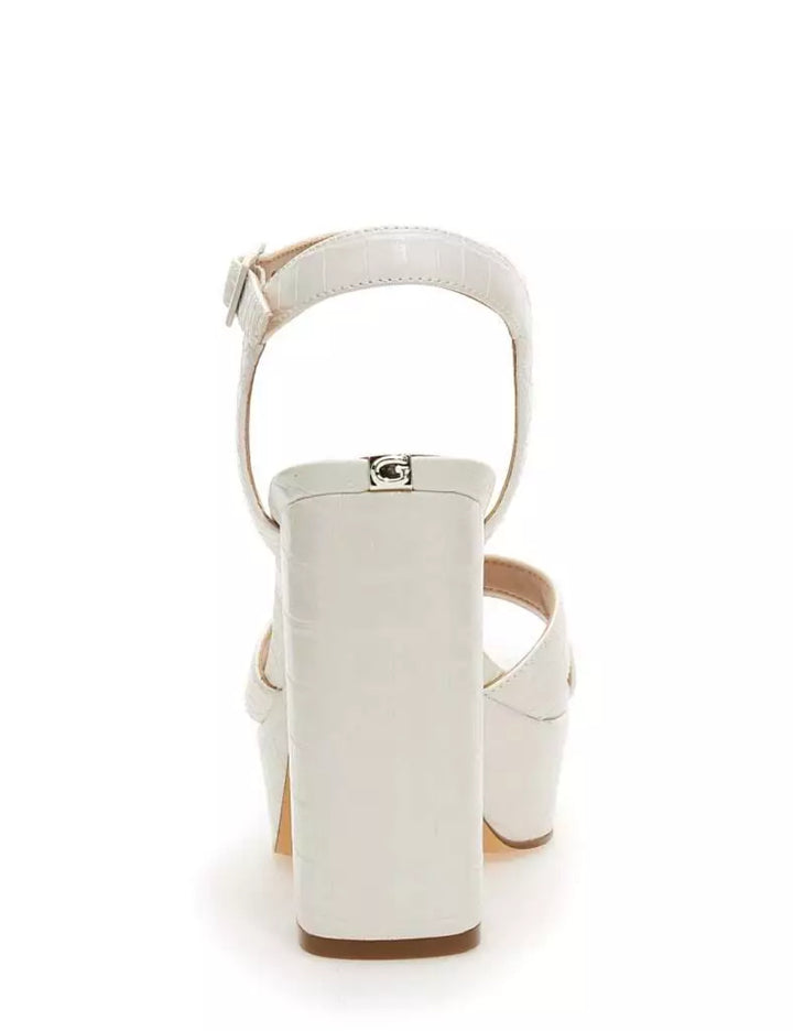 Sandale Cu Toc Guess, alb