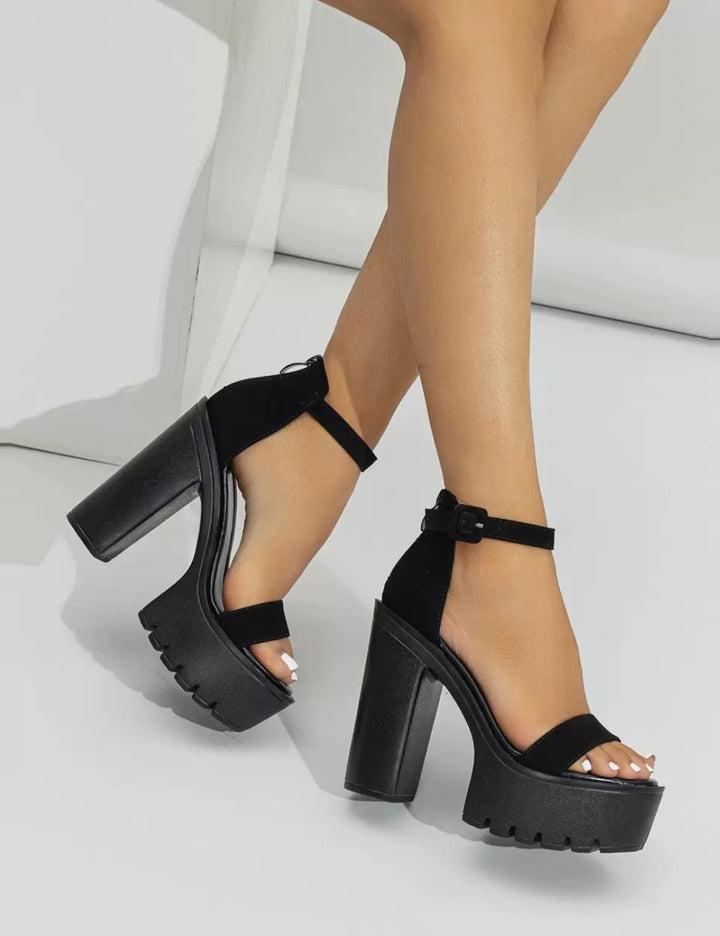Sandale Cu Toc Shein, negru