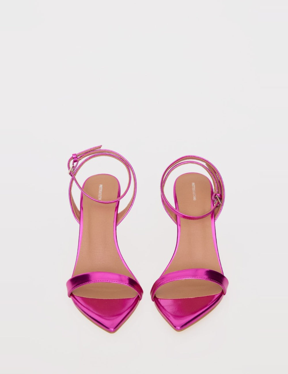 Sandale PRETTYLITTLETHING, roz metalic