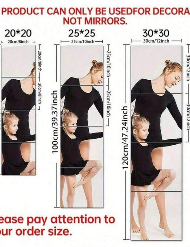Shein tükör fali matrica szett, átlátszó