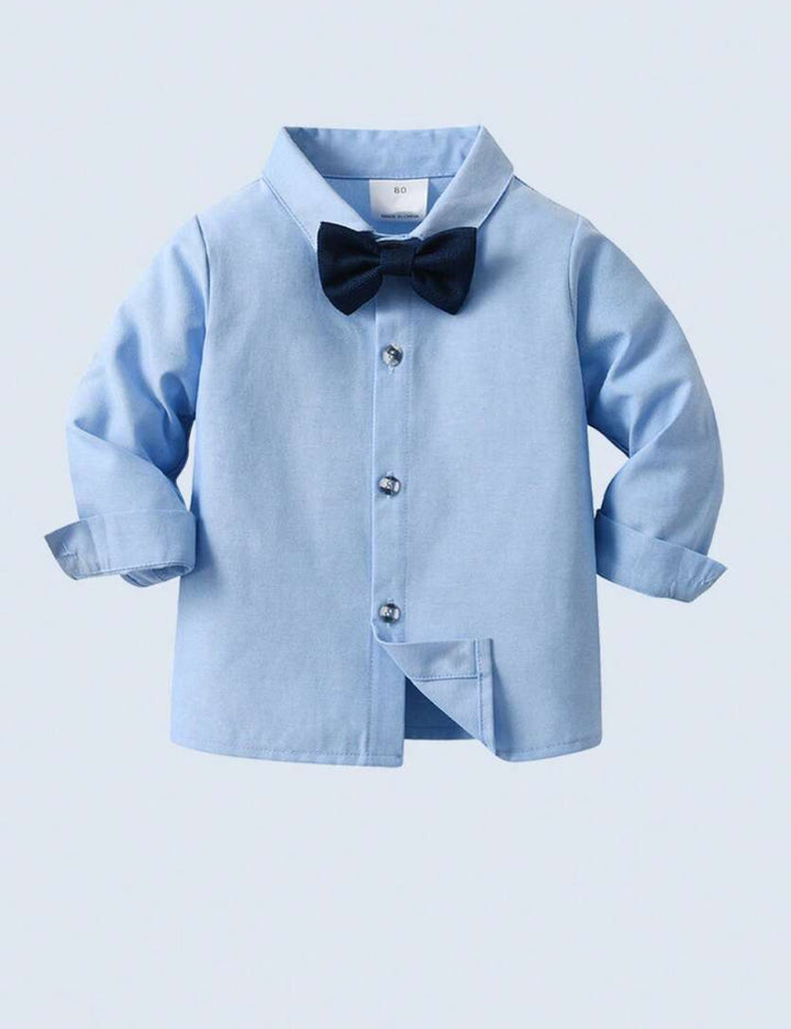 Set Cămașă Și Vestă Shein, albastru