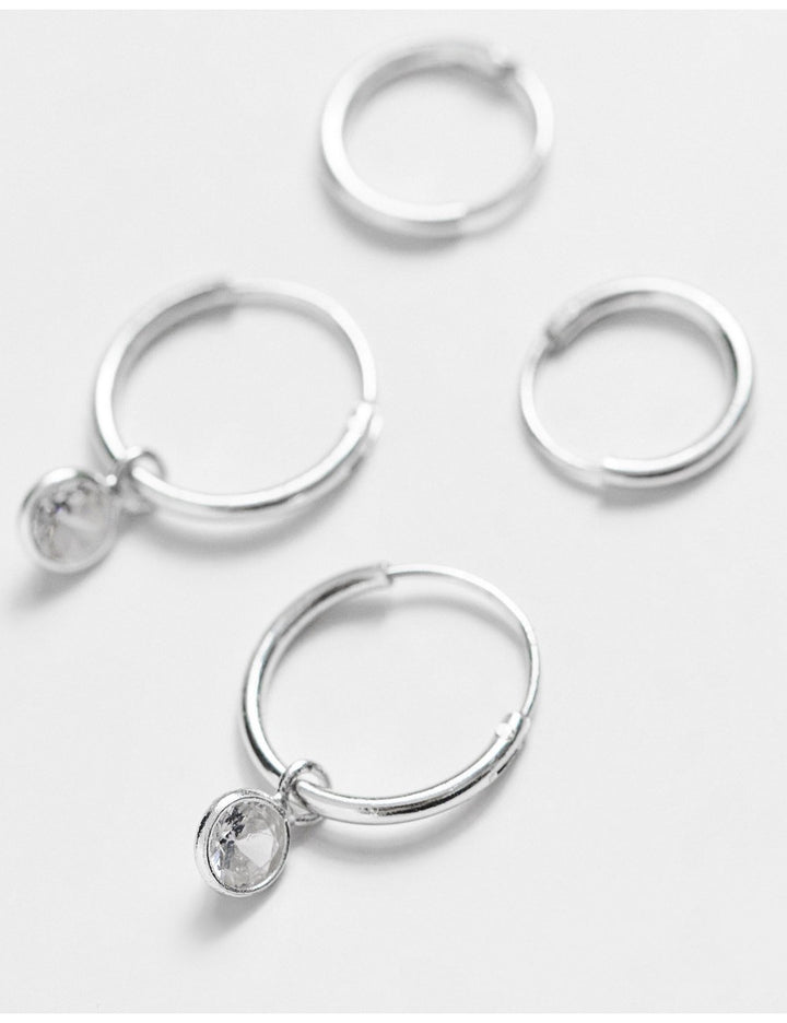 Set cercei Bloom & Bay, argintiu