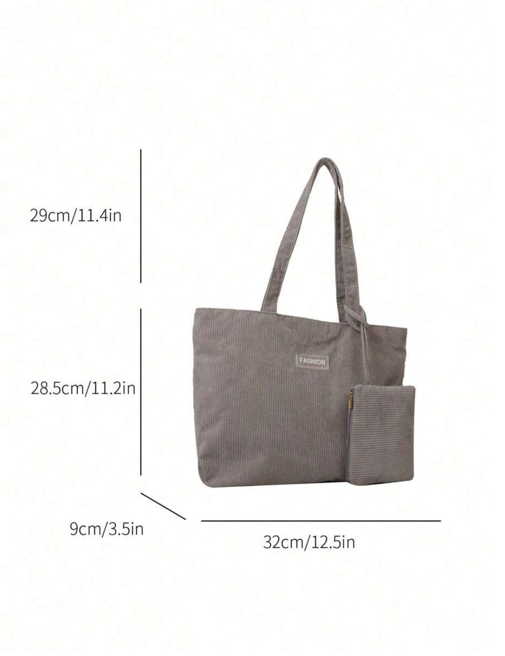 Set geanta si borseta Shein, gri