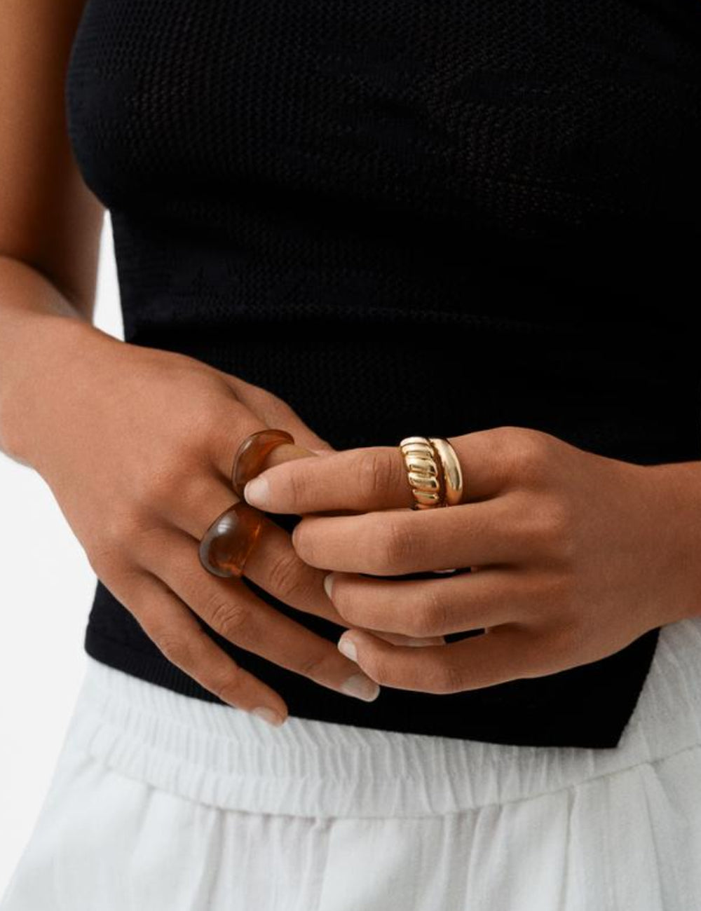 Set inele Bershka, mix culori