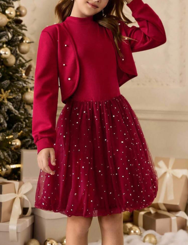 Set rochie și bolero Shein, roșu