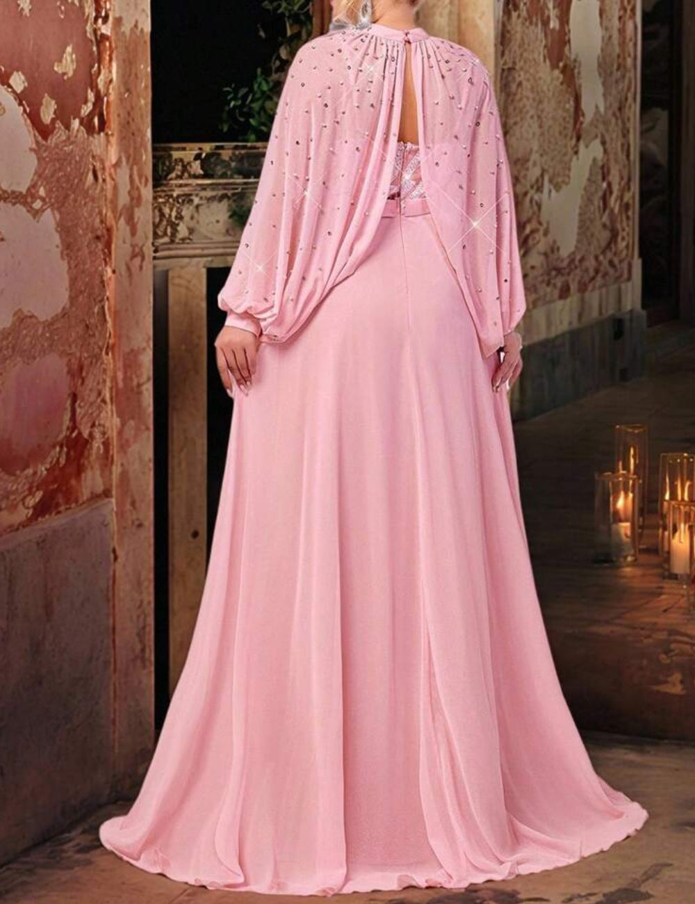 Set rochie și bolero SHEIN, roz