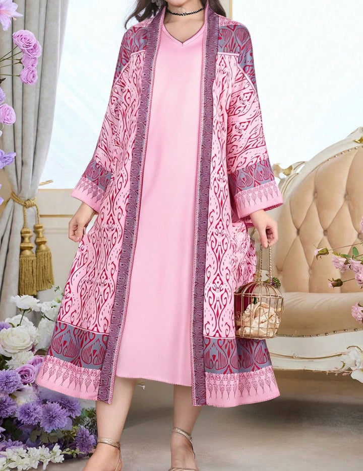 Set Rochie și Cardigan Shein, mix culori