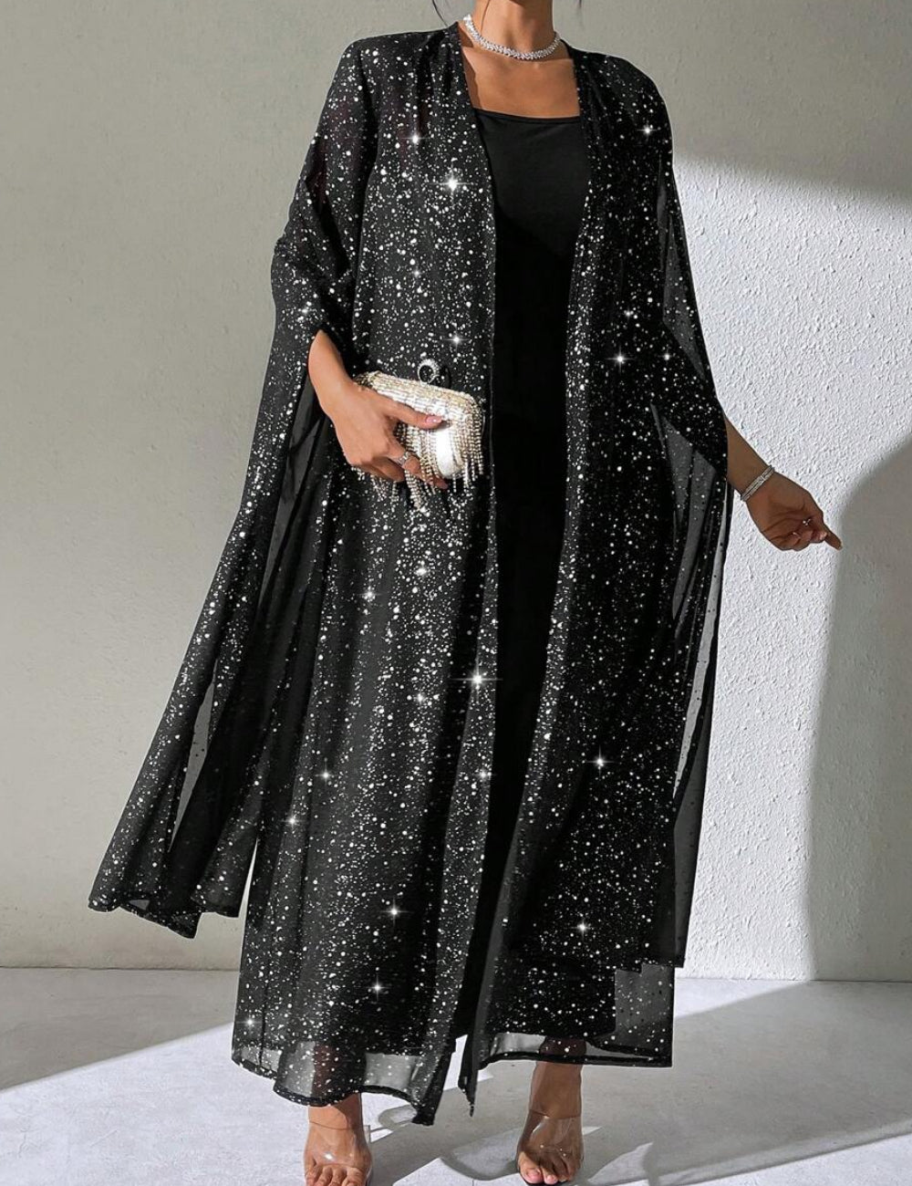 Set Rochie și Cardigan Shein, negru