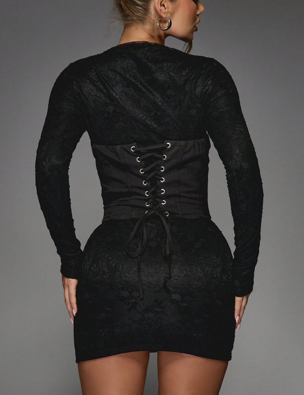 Set rochie și corset Shein, negru