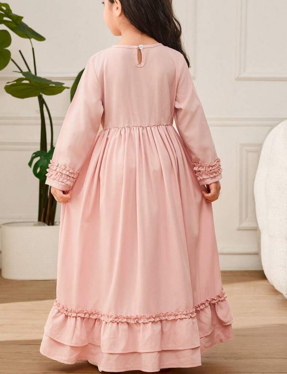 Set Rochie si Hijab Shein, roz