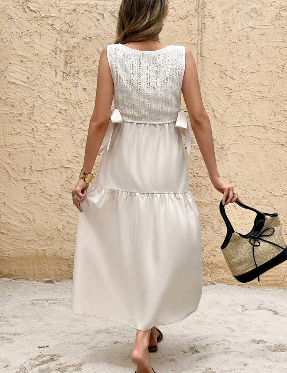 Set rochie și top Shein, crem
