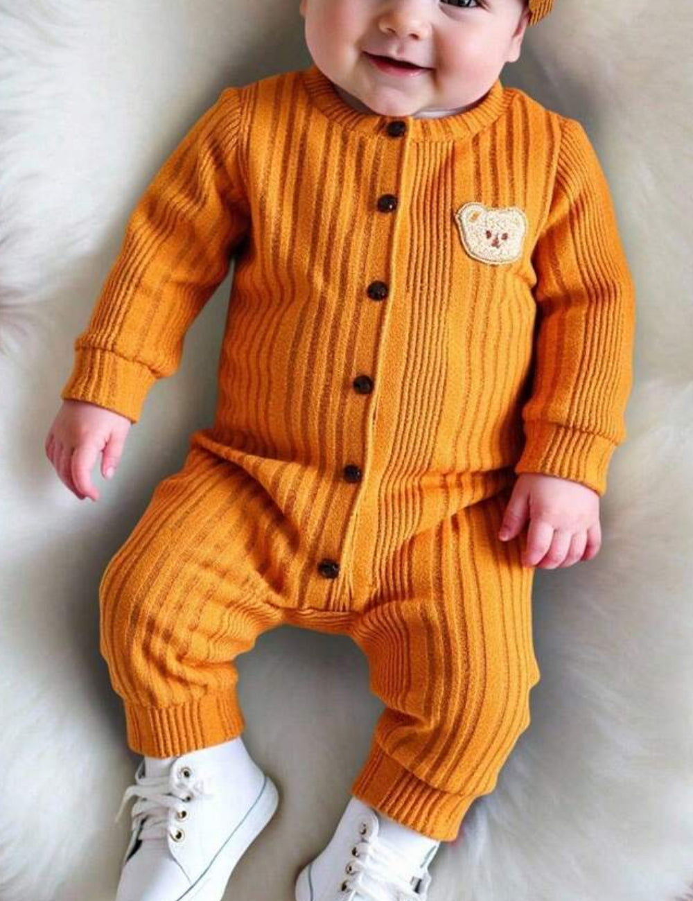 Set Salopetă și Căciulă Shein, portocaliu