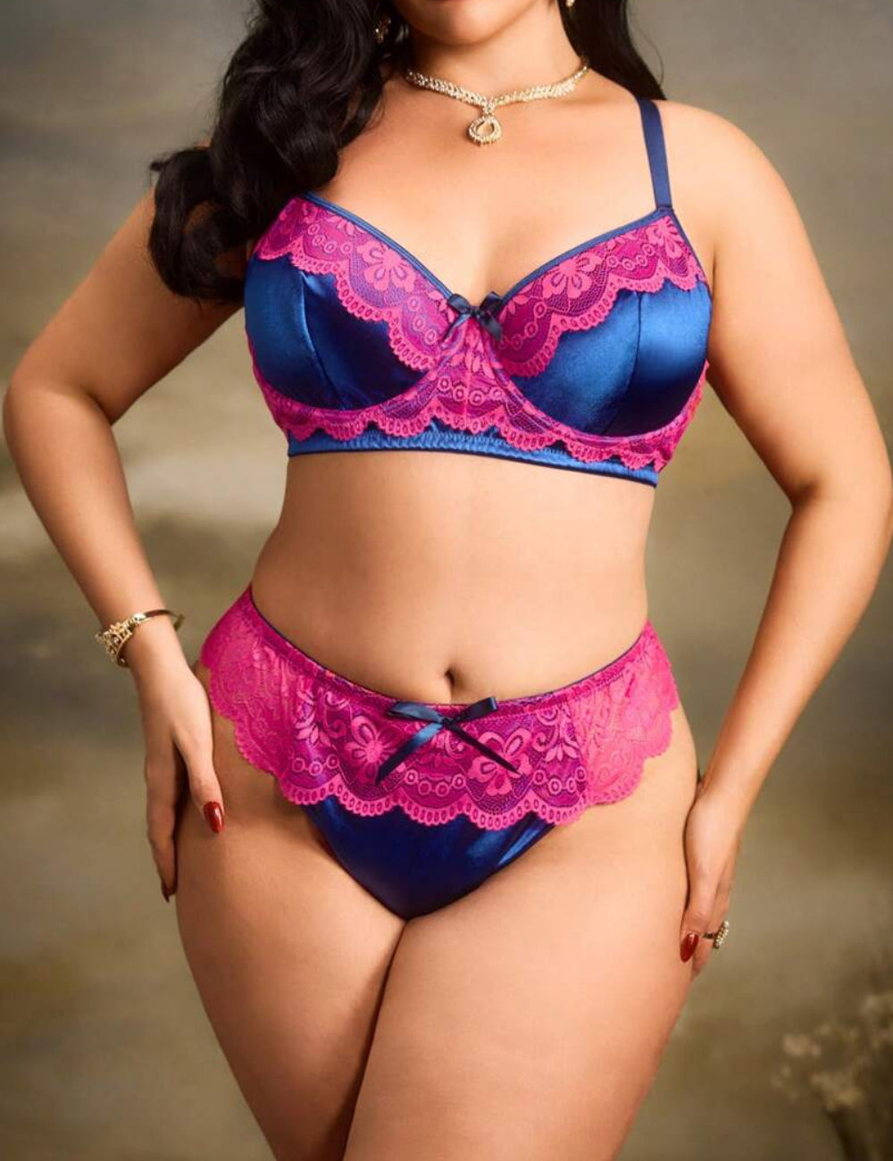 Shein Curve+ Melltartó és Bugyi Szett, Vegyes Színek