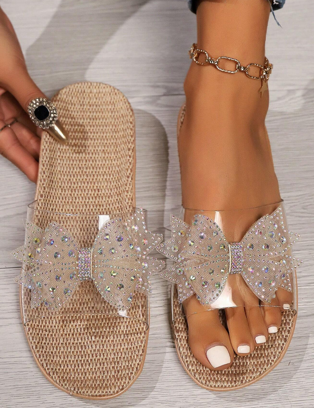 Shein sliders, transparent
