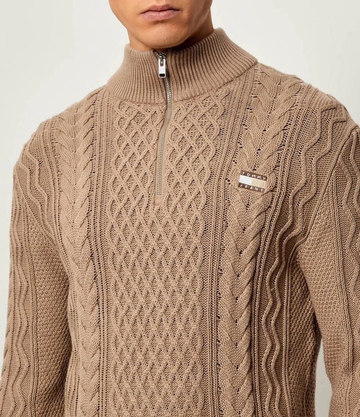 Pulover TOMMY JEANS, maro