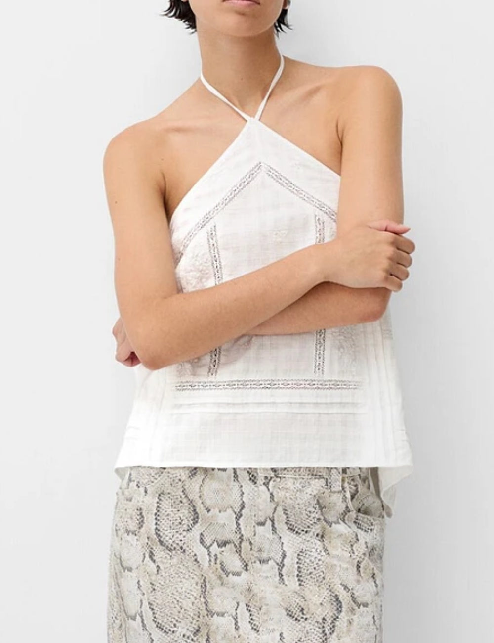 Top Bershka, alb