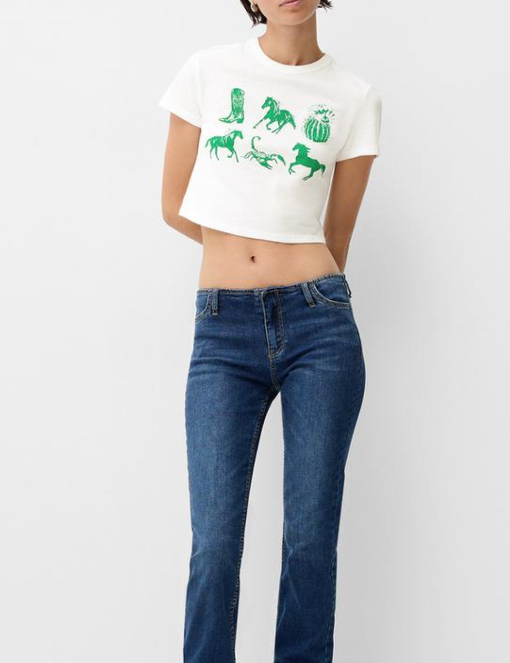 Top Bershka, alb