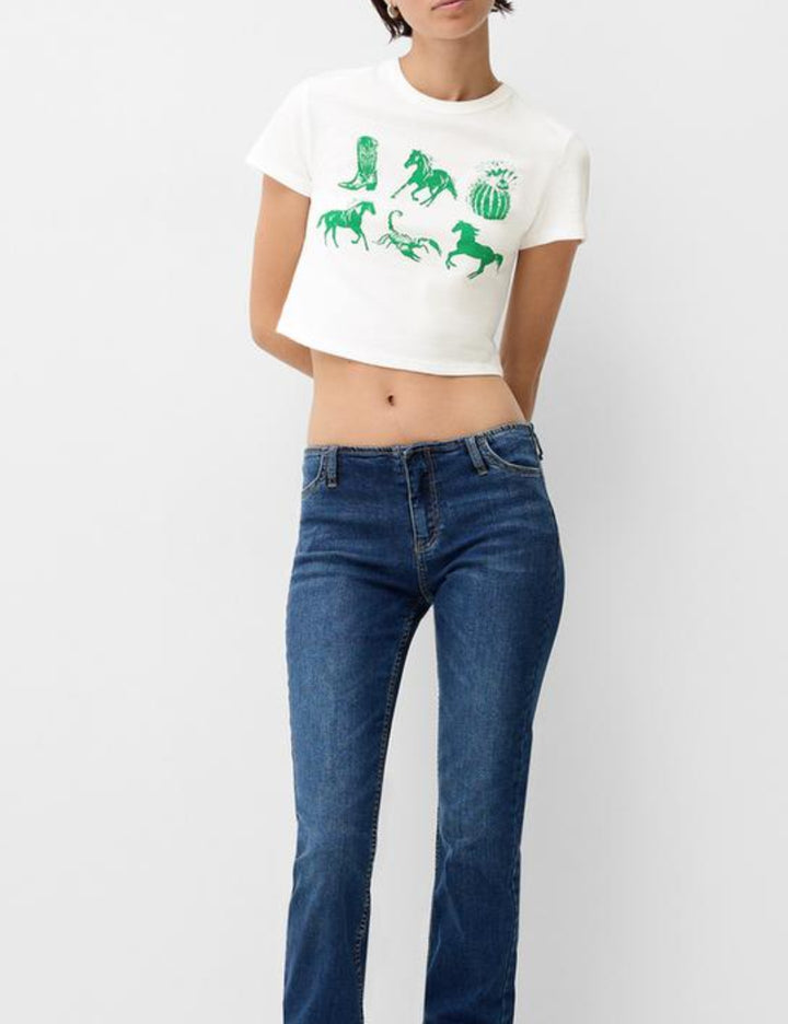 Top Bershka, alb